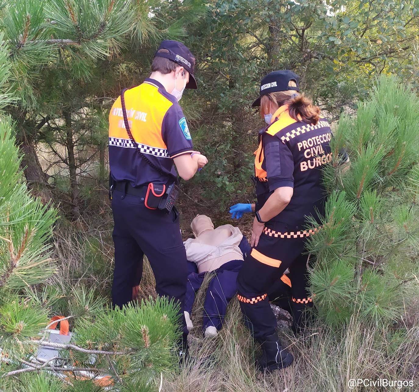 Así trabaja Protección Civil de Burgos en un simulacro