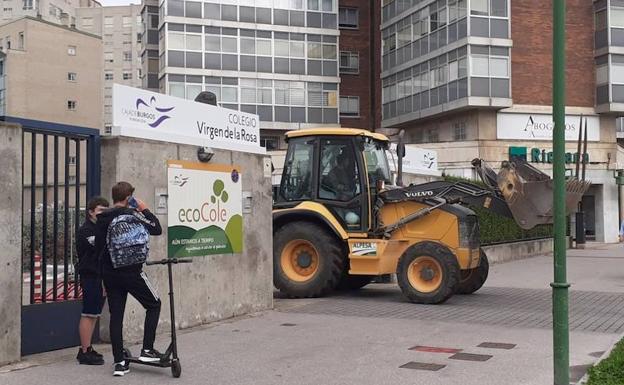 La tala de árboles en un centro privado de Burgos hace saltar las alarmas entre los vecinos