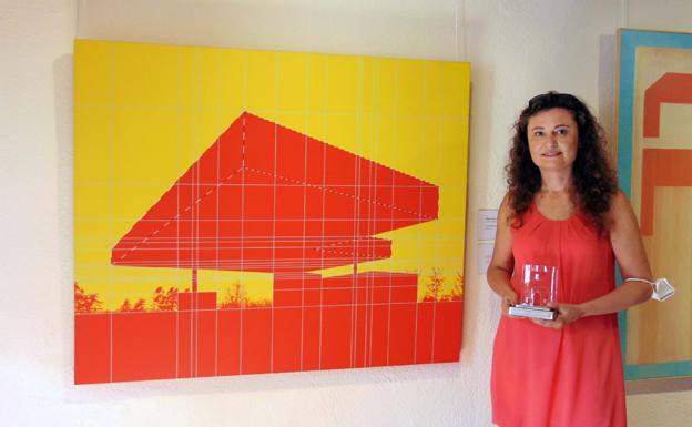 La profesora Clara Isabel Arribas, de la Escuela de Arte de Burgos, premiada en Barcelona