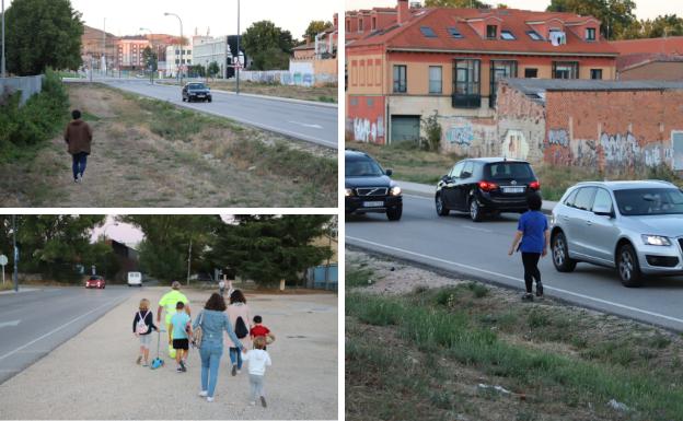 Los vecinos de la calle Puente la Reina de Burgos se quedan sin aceras