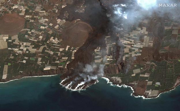 El delta de lava del volcán corre el riesgo de fracturarse y provocar un fuerte oleaje