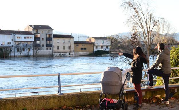 El Ebro se estabiliza en Miranda y no se prevén nuevas crecidas