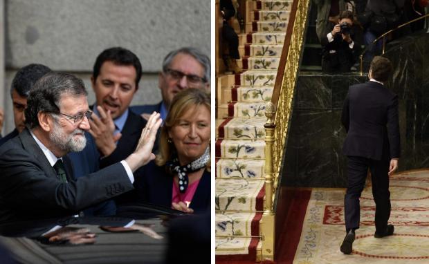 Rajoy y Casado, dos despedidas entre aplausos diferentes