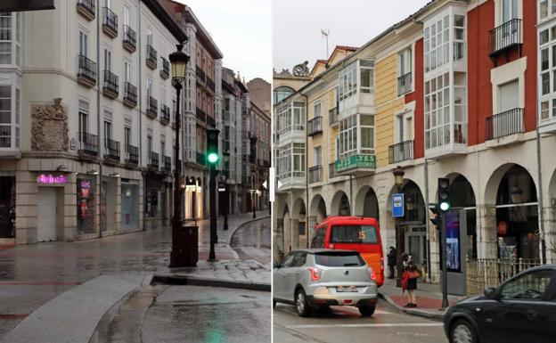 El antes y el después: las calles de Burgos a dos años del estallido de la pandemia