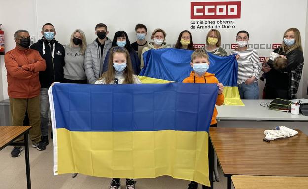 Un profesor jubilado impulsa clases de español para los refugiados de Ucrania en Aranda