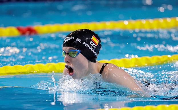 La nadadora burgalesa Marta Fernández, doble campeona del mundo en Madeira