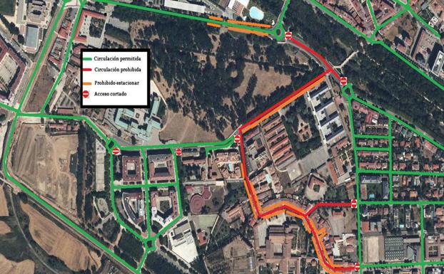 Estos son los autobuses para el Parral y los cortes al tráfico por el Curpillos