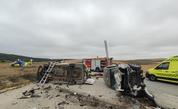 Un muerto y dos heridos graves durante un fin de semana «intenso» en las carreteras de Burgos