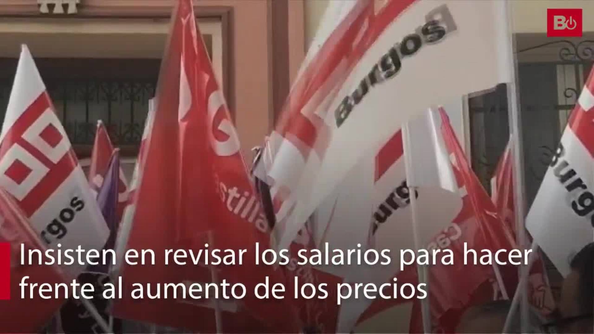 CCOO y UGT se concentran frente a FAE en Burgos