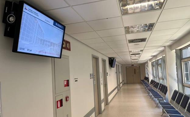 El HUBU implanta el sistema de aviso mediante pantallas en las salas de espera de consultas