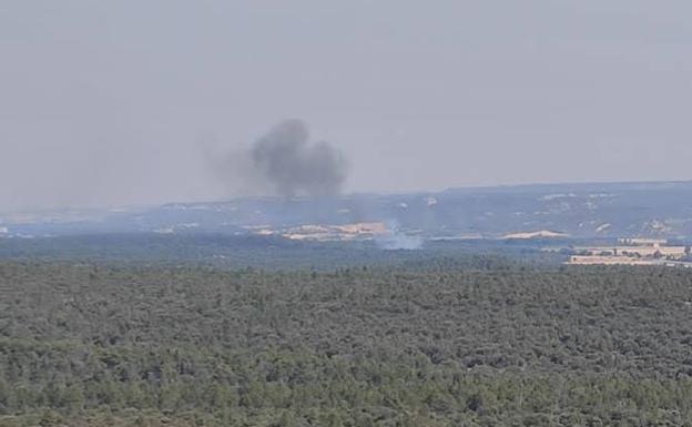 Controlado el incendio en la zona de San Juan del Monte en la Ribera del Duero