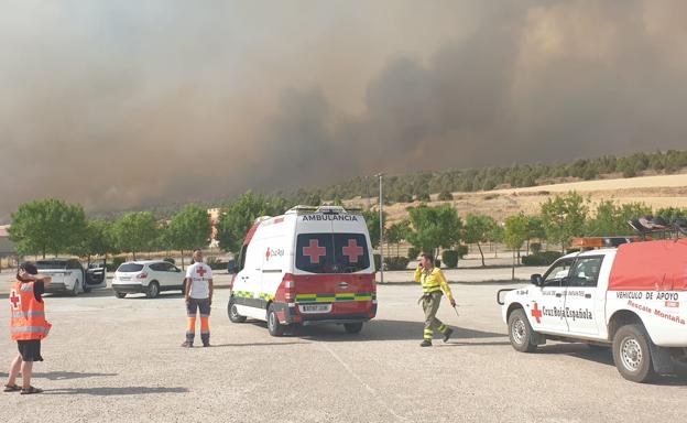 Así fue la evacuación en ambulancia del incendio en la comarca del Arlanza