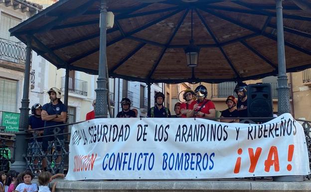 Los bomberos claman de nuevo por la falta de seguridad en Aranda y la Ribera