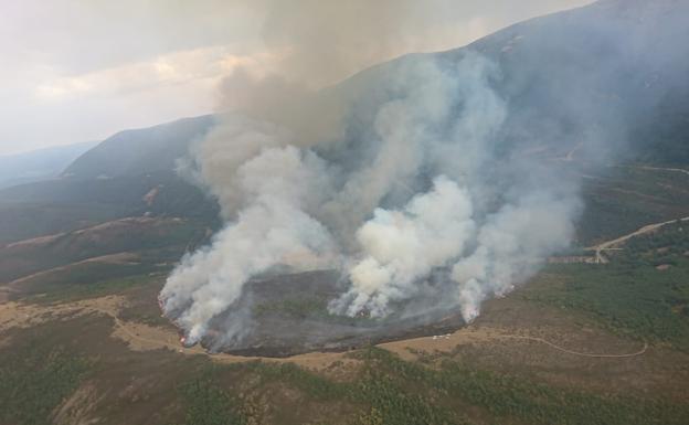 Declarado de nivel 1 el incendio de Pineda de la Sierra