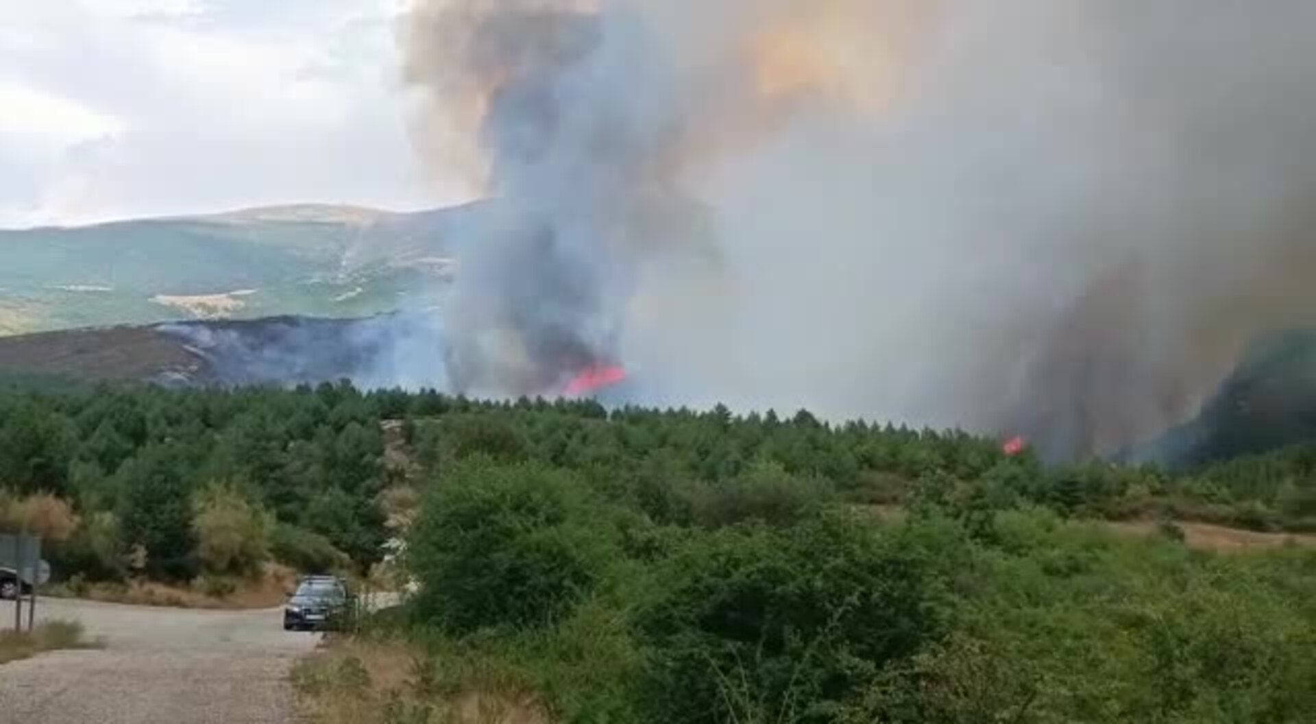 Incendio en Pineda de la Sierra