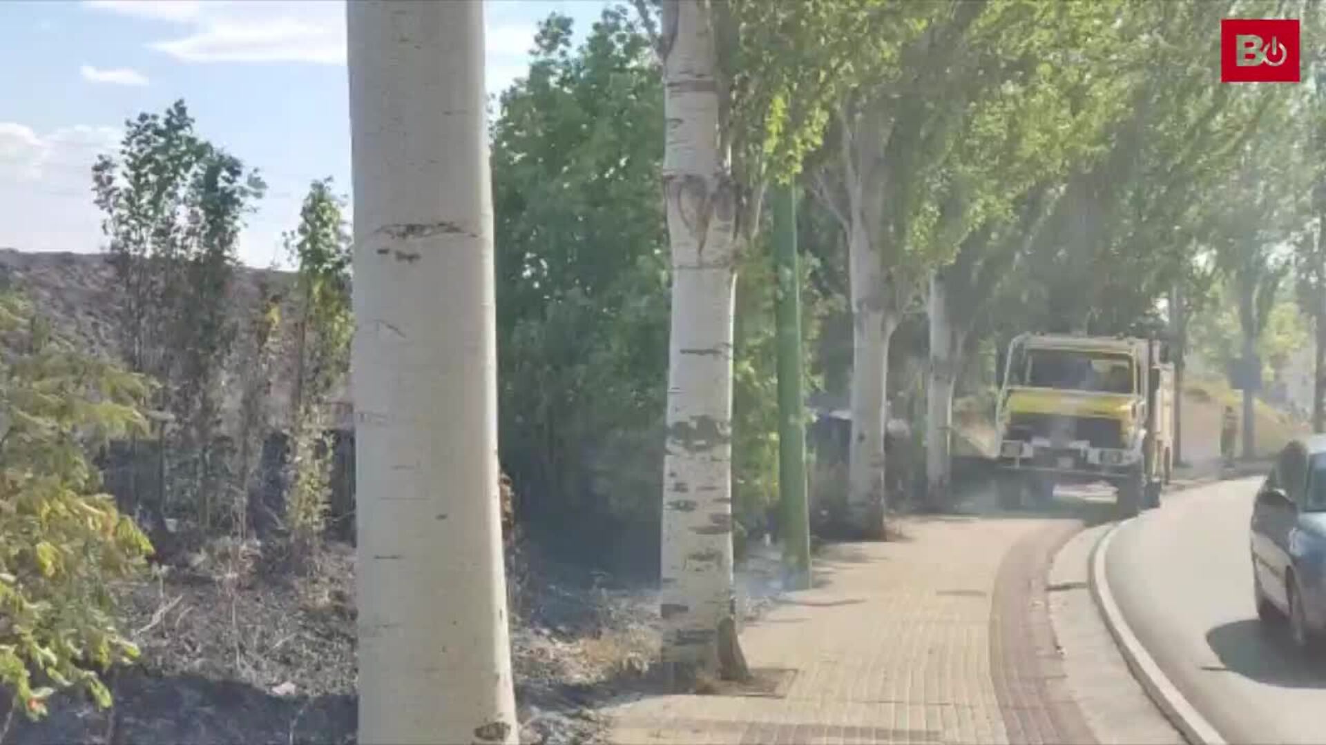 Incendio en el barrio de Fuentecillas de Burgos