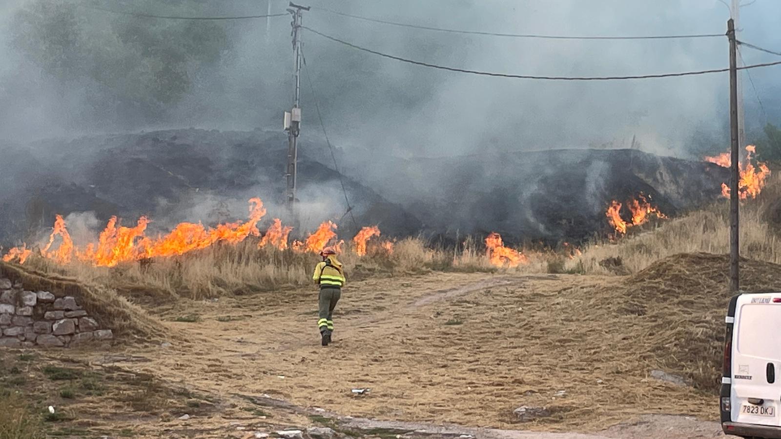 Incendio en el Parque del Castillo de Burgos