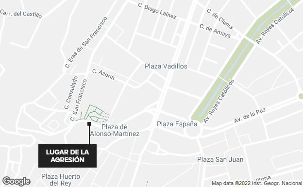 Herido un joven al ser agredido con un arma blanca en el centro de Burgos