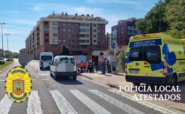 Atropellado un ciclista en Burgos por una furgoneta que no respetó el paso de bicicletas