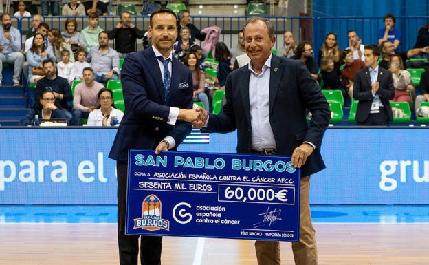 El San Pablo Burgos logra recaudar 60.000 euros para donar a la AECC en Burgos