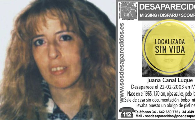 Detenida la expareja de Juana Canal, desaparecida en 2003, antes de prescribir el caso