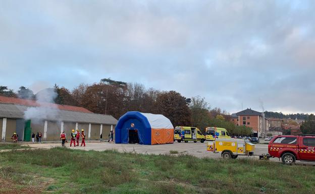 Simulacro de atención sanitaria ante múltiples víctimas en Burgos