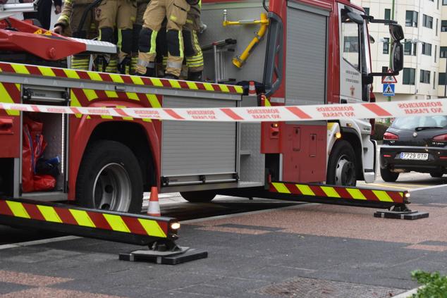 Las calles de Burgos se convierten en el escenario de las prácticas de los Bomberos