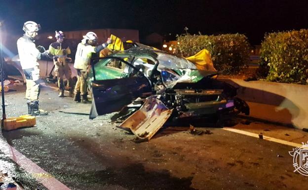 Un choque entre tres vehículos, uno de ellos de Policía Nacional, deja cuatro heridos en Burgos