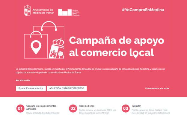 Medina de Pomar pone en marcha la 3ª campaña de bonos al consumo en el comercio local