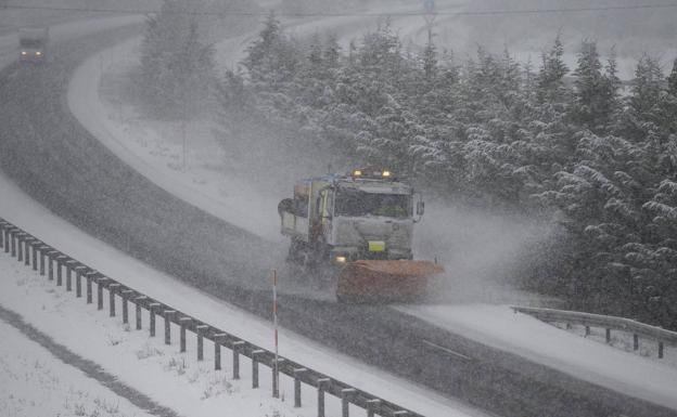 Estas son las carreteras afectadas y cortadas por la nieve en Burgos