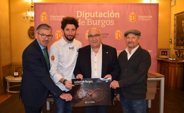 El cocinero ribereño, David Izquierdo, en la presentación de la ponencia sobre el Lechazo de Burgos que ofrecerá en Madrid Fusión/S.G.