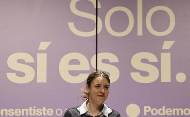 Montero apunta a Justicia al cuestionar los datos sobre las rebajas de penas por el 'sí es sí'