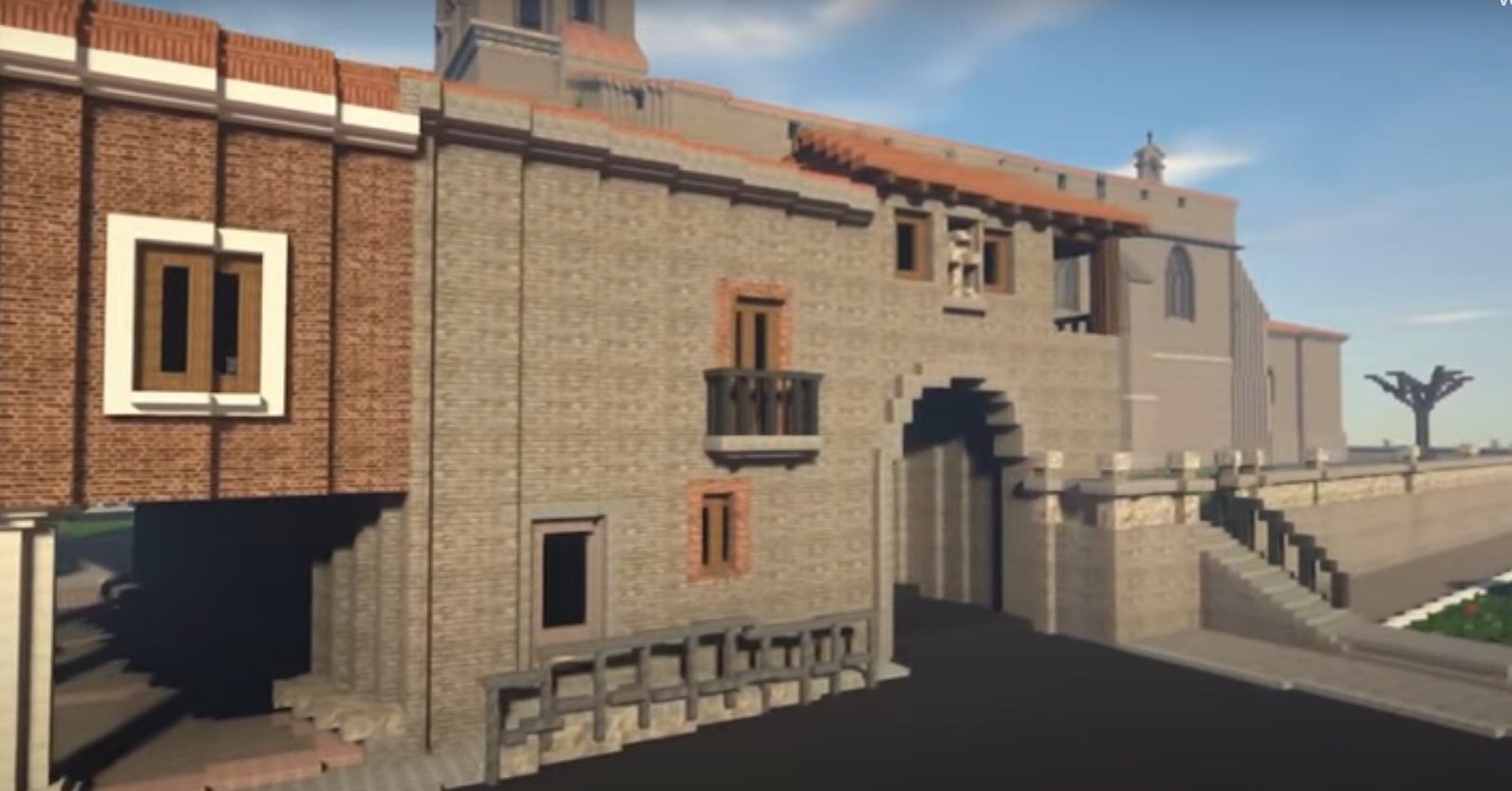 Una visita a Villegas, su iglesia y su arco conjuradero a través de Minecraft