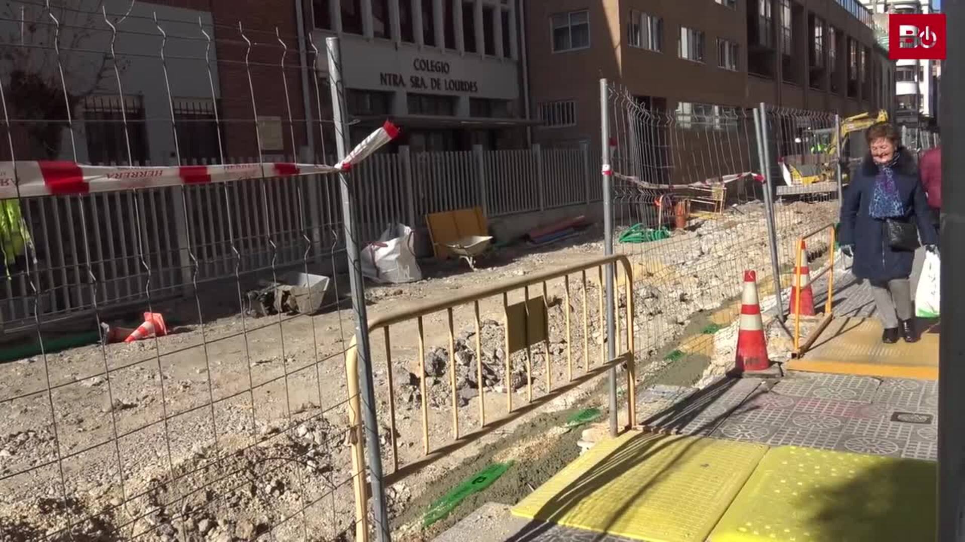 La calle San Julián cortada por obras hasta abril