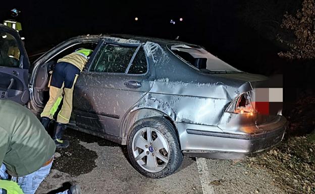 Herida en un accidente de tráfico en Arlanzón