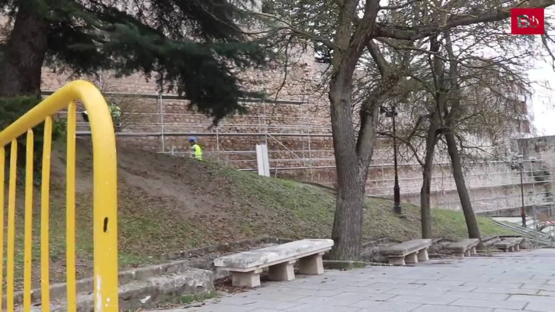 Arrancan las obras en la muralla de Burgos